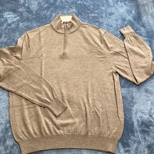 Ari8to 💯 Marino wool 1/4 zip sweater in EUC men size large great quality 💯🔥🗽